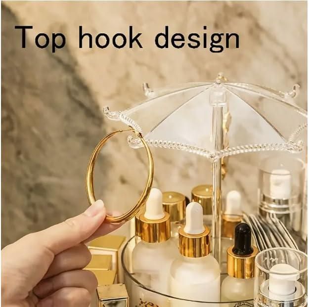 360� Umbrella-Shaped Makeup & Skincare Storage Rack